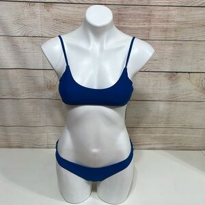 SherryDc Sz M Blue Two Piece Bikini Swimsuit
